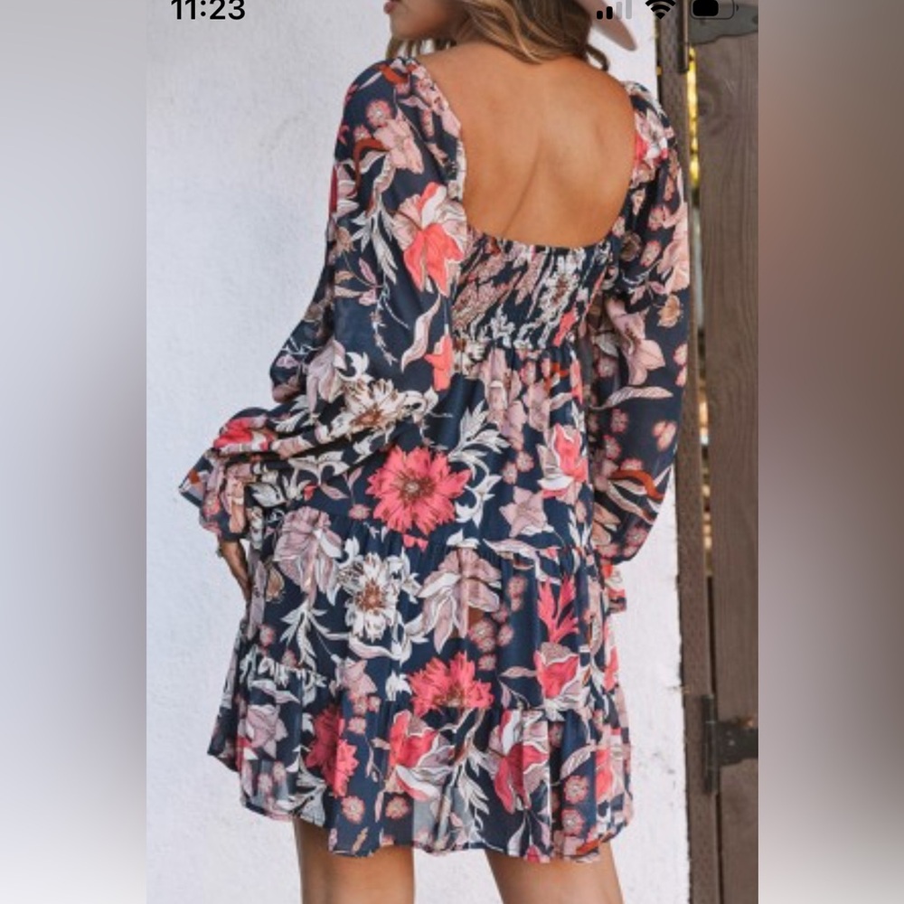 Floral Navy Dress